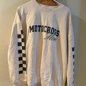 Motocross Mom beige lightweight sweatshirt